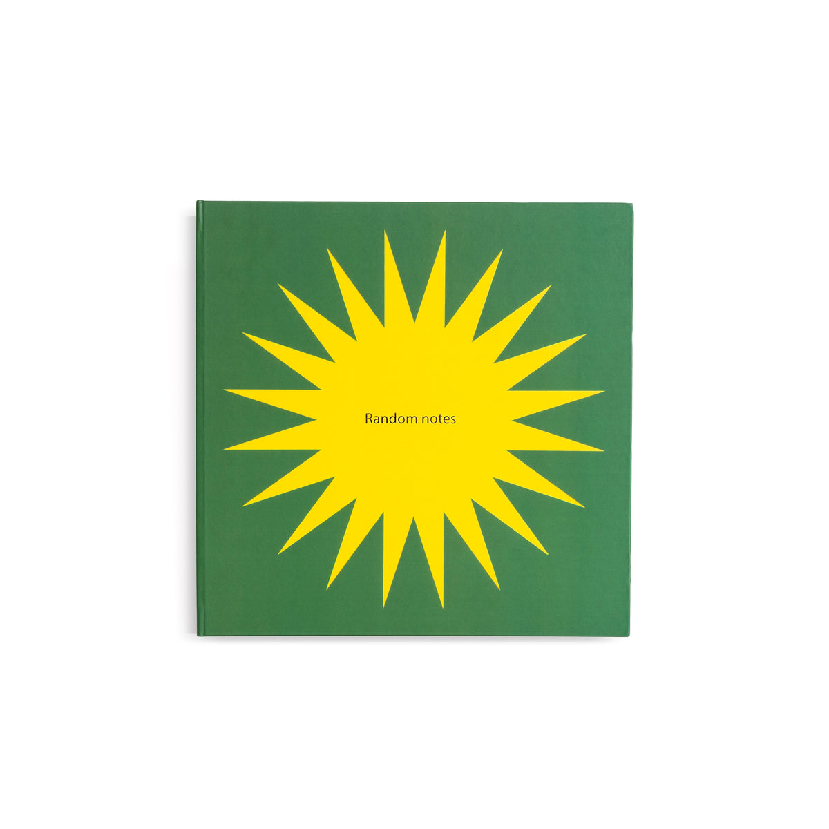 Helio Ferretti Random Notes notebook: a yellow starburst on green