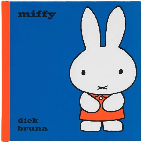 Miffy by Dick Bruna: Miffy in an orange dress on a blue cover