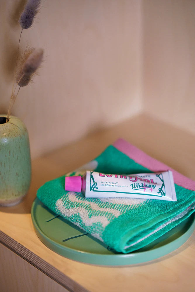 Face cloth on a tray with soap
