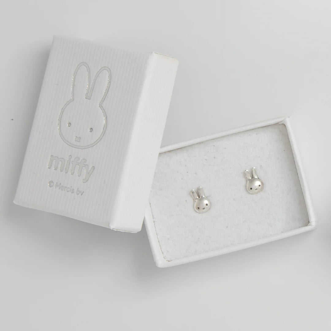 Miffy silver earrings in their white Miffy box
