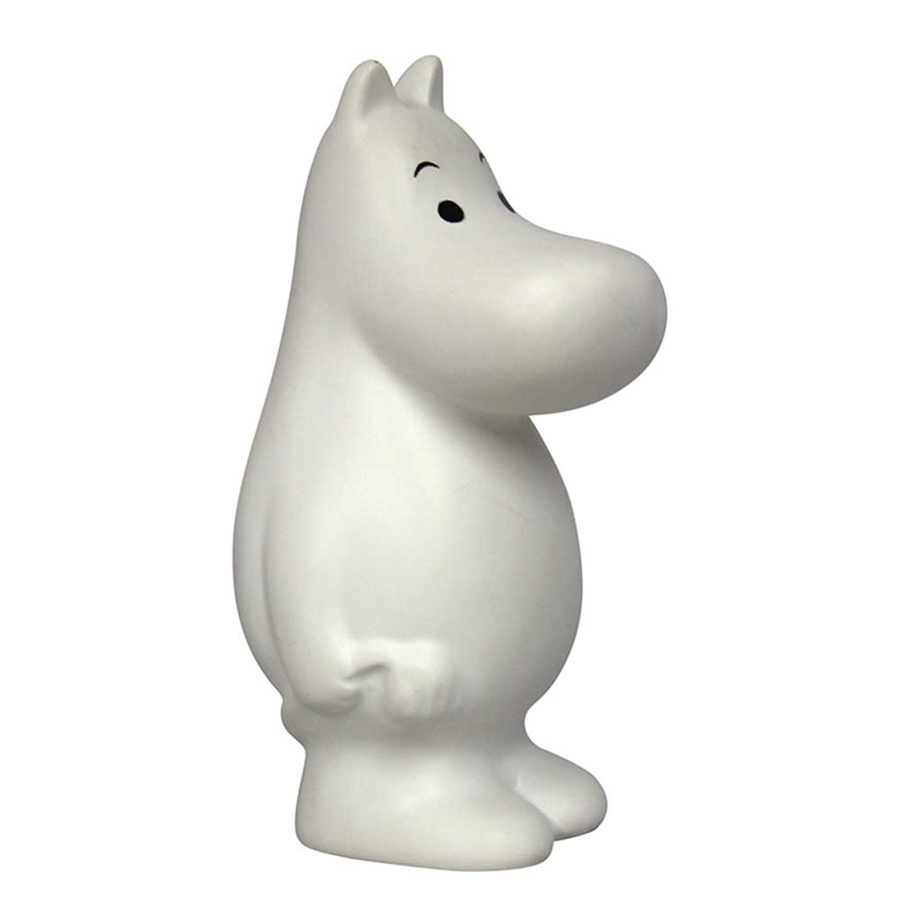Little Moomin lamp switched off, seen from the side