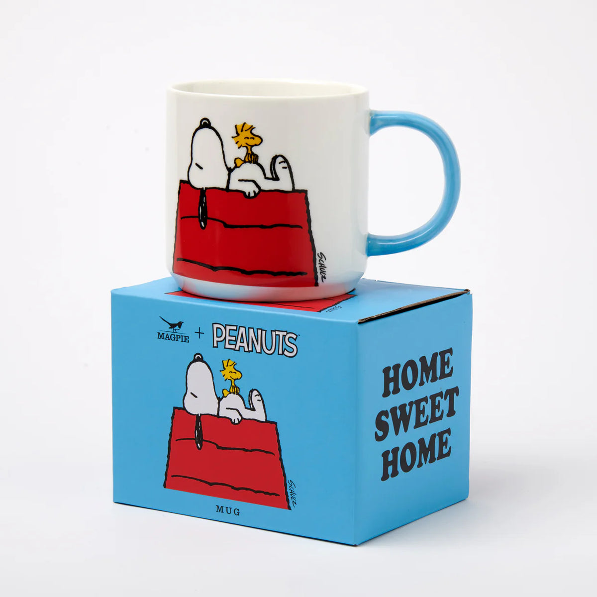 Home Sweet Home mug on its blue gift box