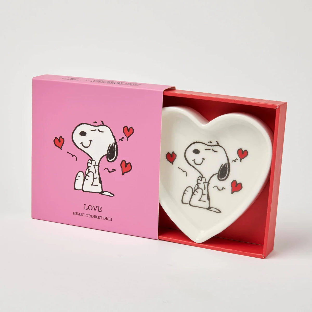 Heart trinket dish in its open pink box