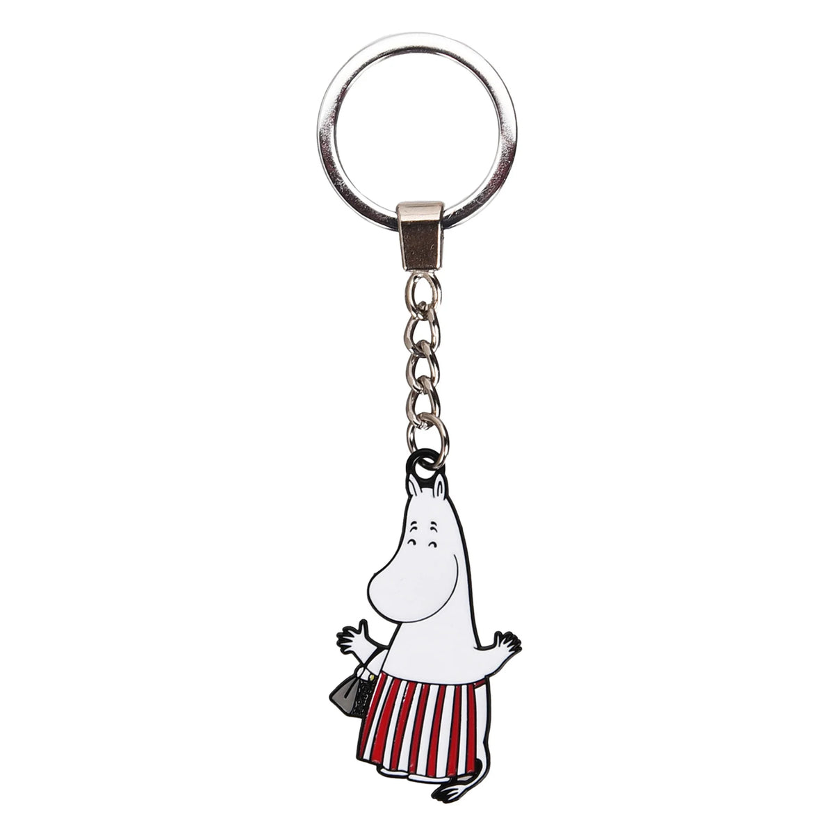 Nordic Buddies metal key ring of Moominmamma with her handbag