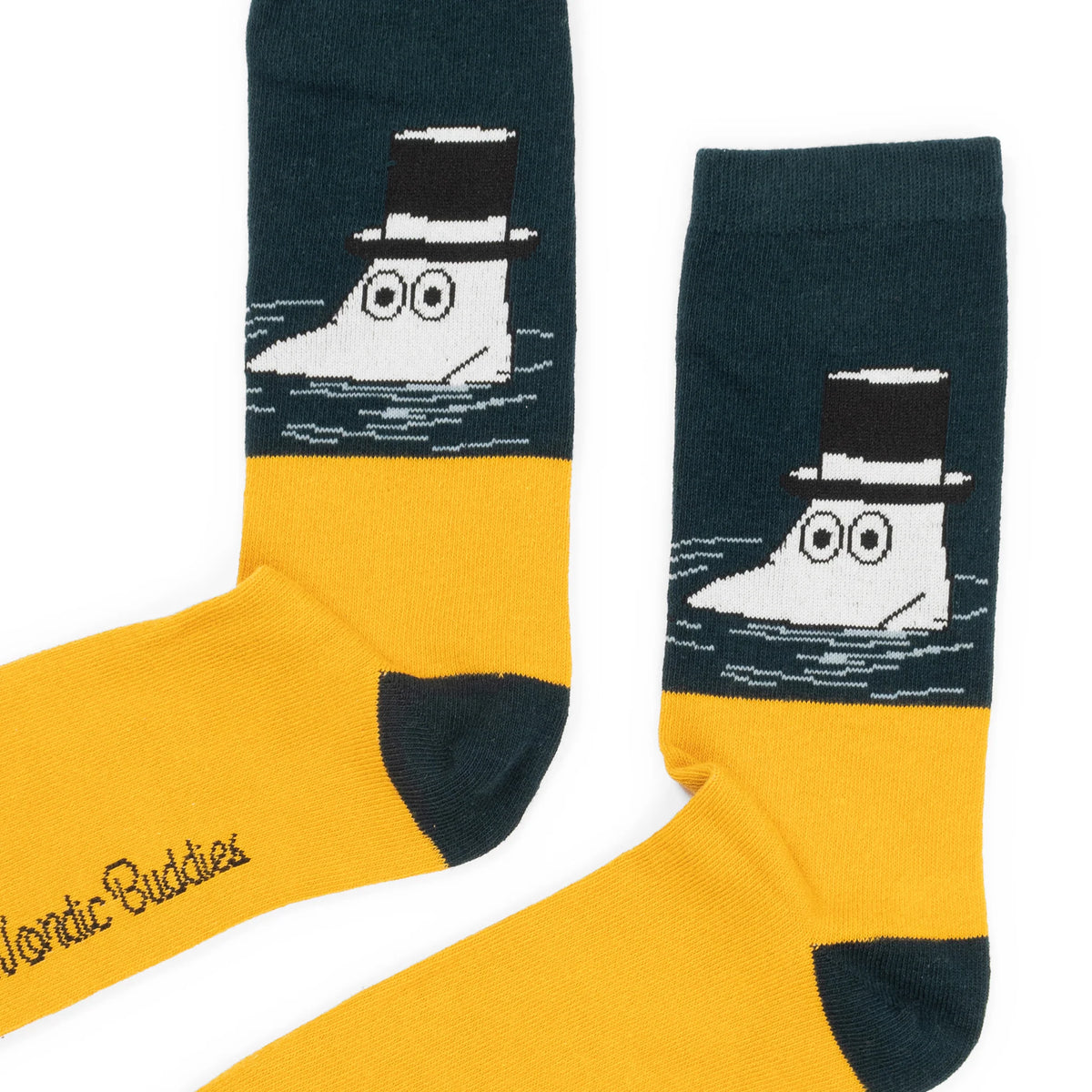 Close-up of the Moominpappa swimming socks