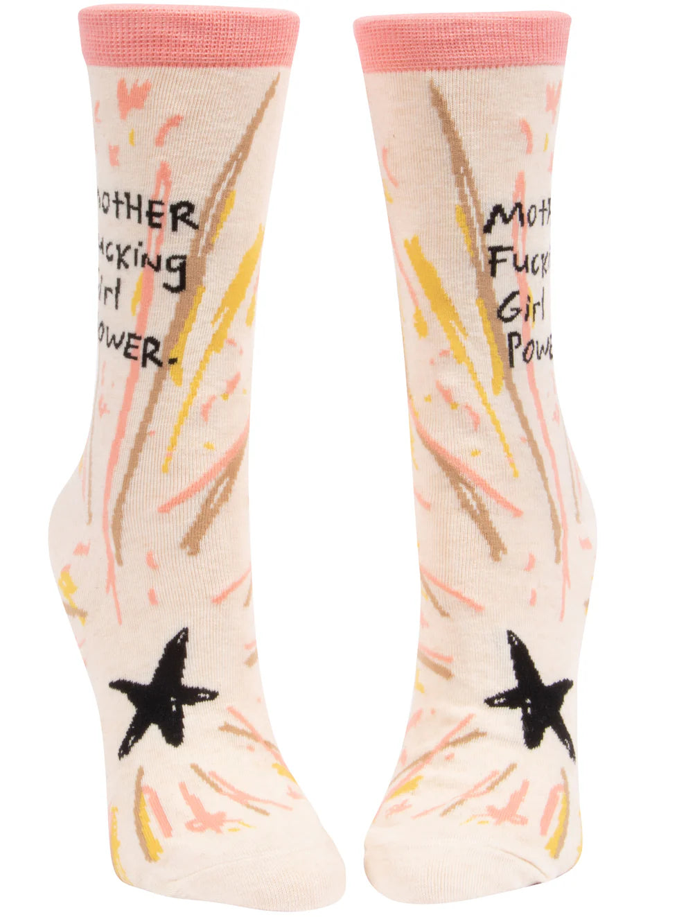 Front view of the girl power socks