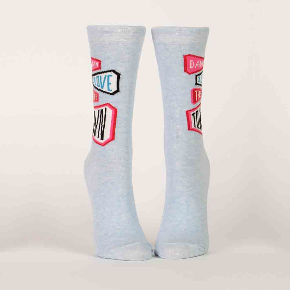 Damn I LOve This Town Crew Socks