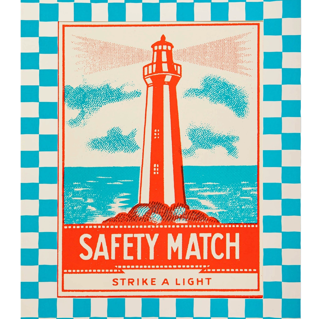 Close-up of the lighthouse print