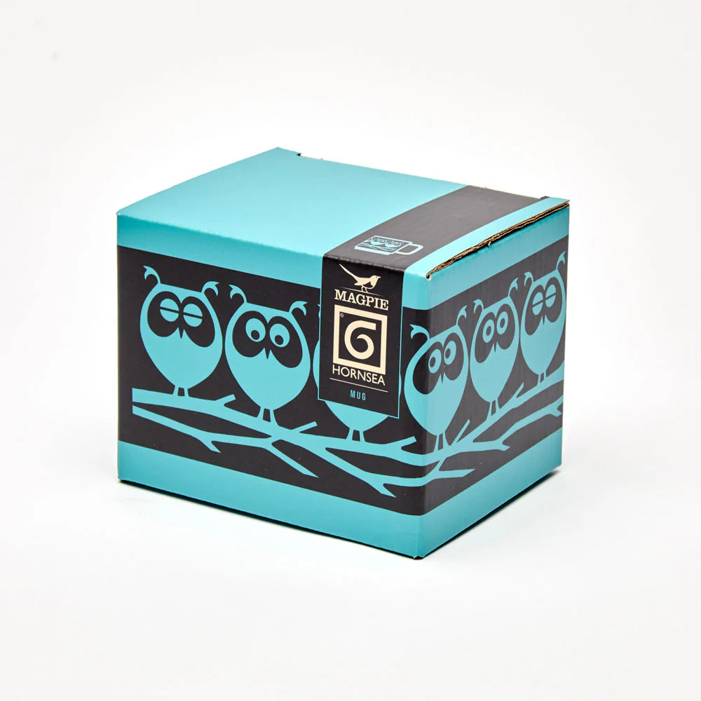 Teal owls mug gift box