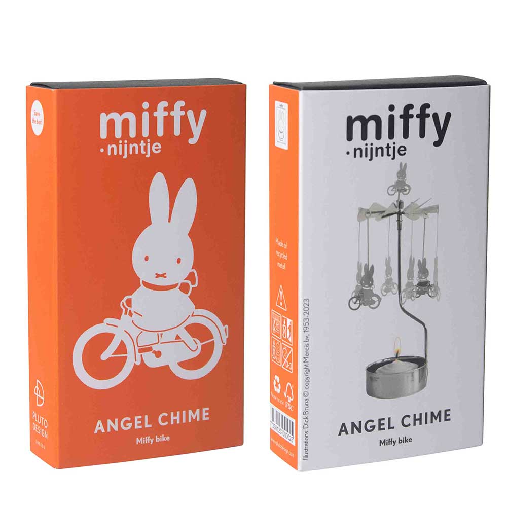 Miffy angel chime boxes in orange and white