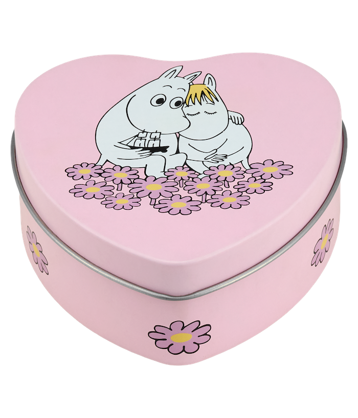 Muurla Moomin Pink heart-shaped Tin