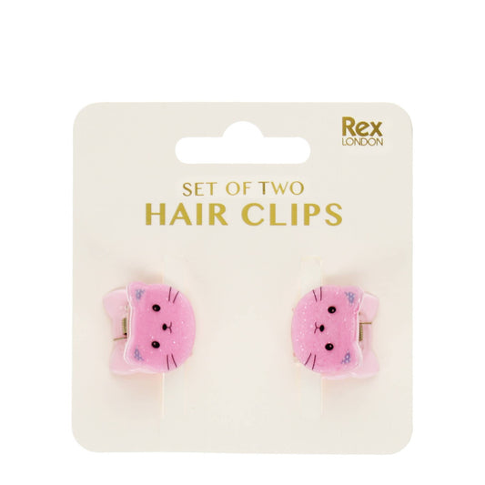 Rex 2x Pink Cat Hair Clips