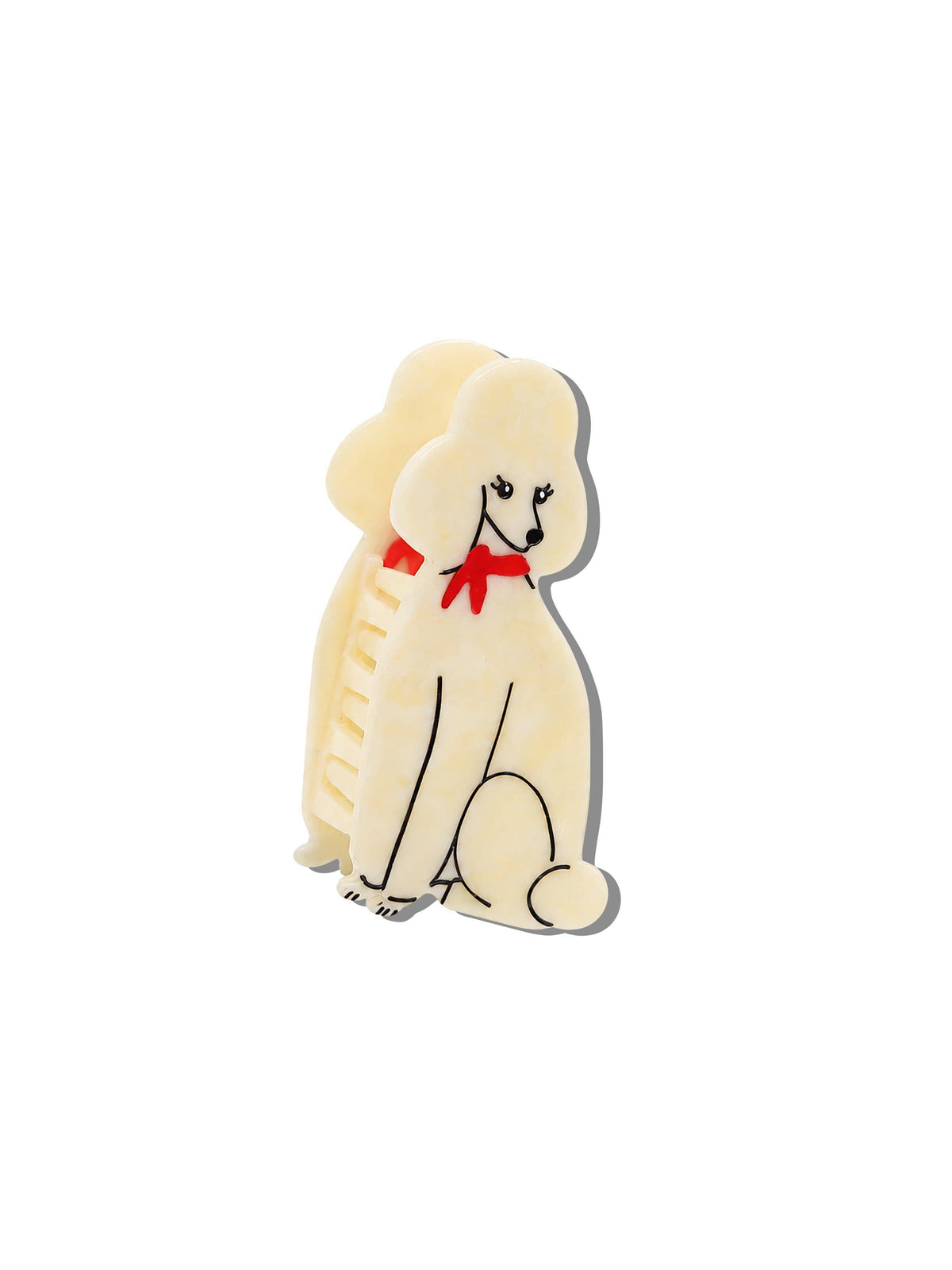 Poodle claw clip from the side