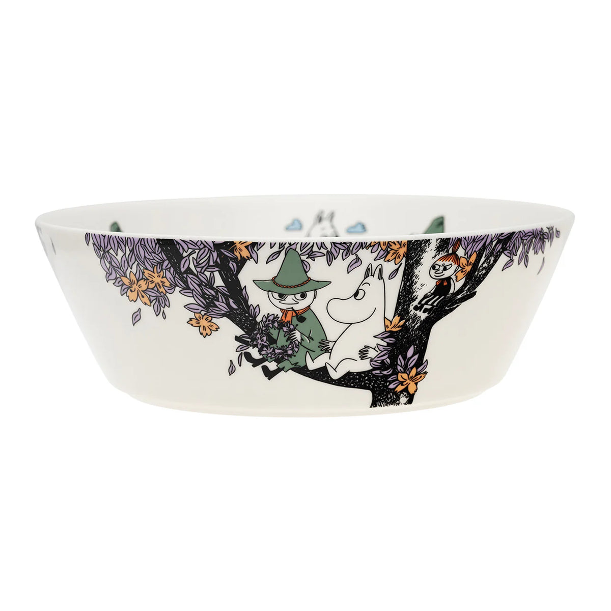 Moomin Forever Friends serving bowl with Snufkin in a tree