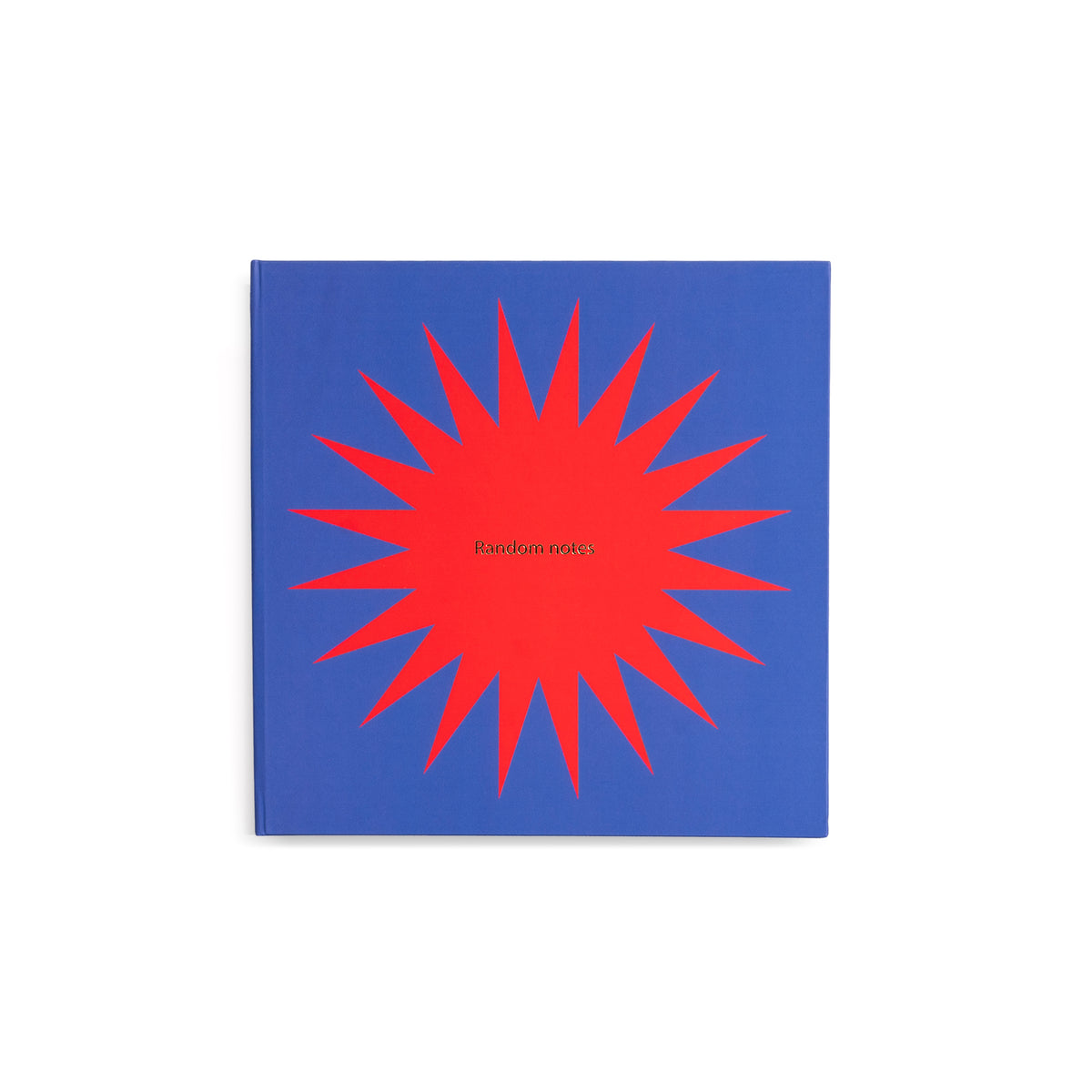 Helio Ferretti Random Notes notebook: a red starburst on blue