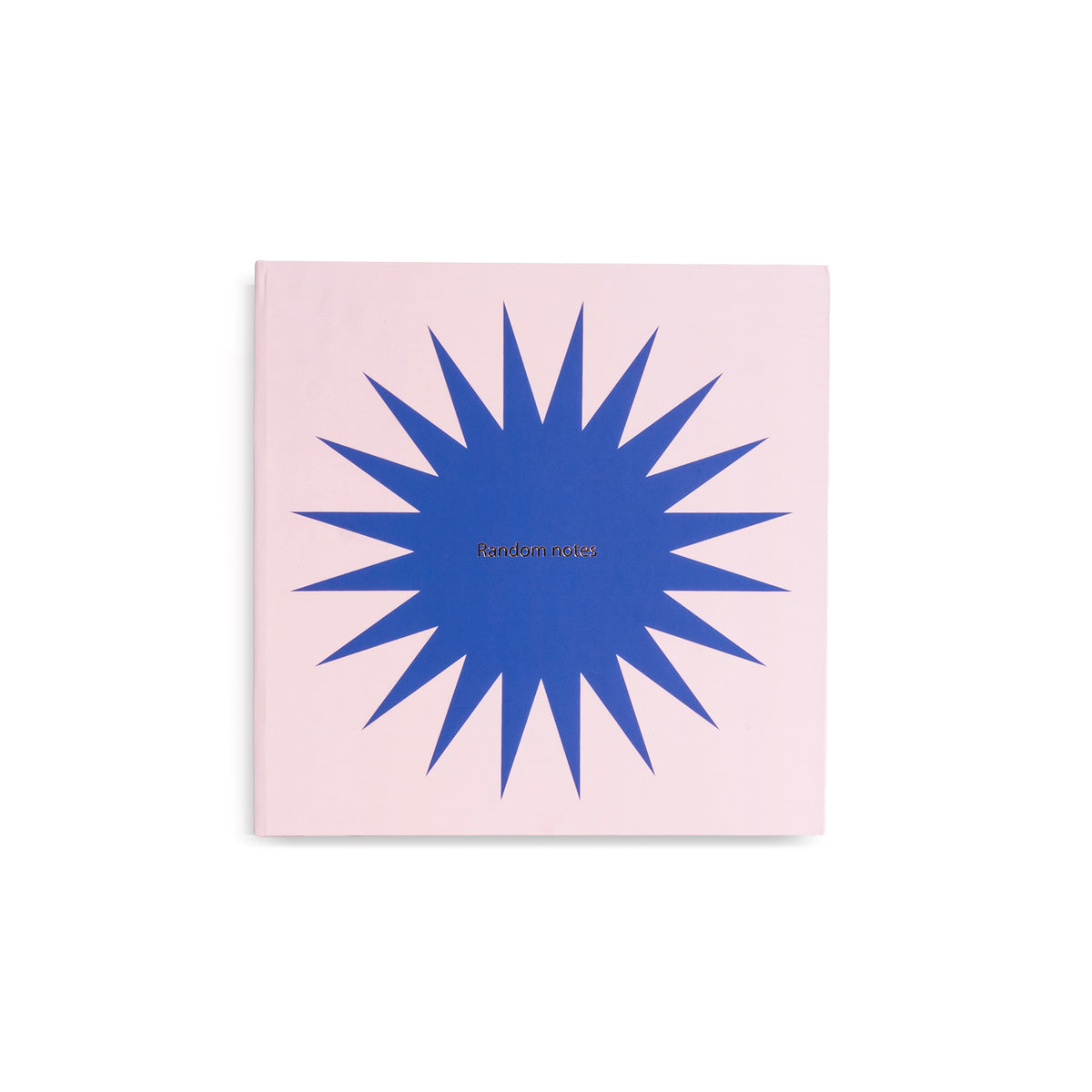 Helio Ferretti Random Notes notebook: a blue starburst on pale pink