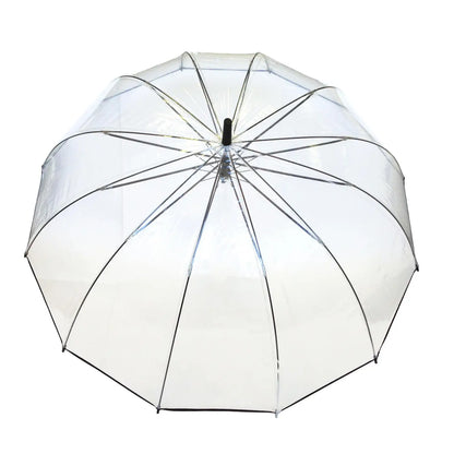 Transparent dome umbrella from above