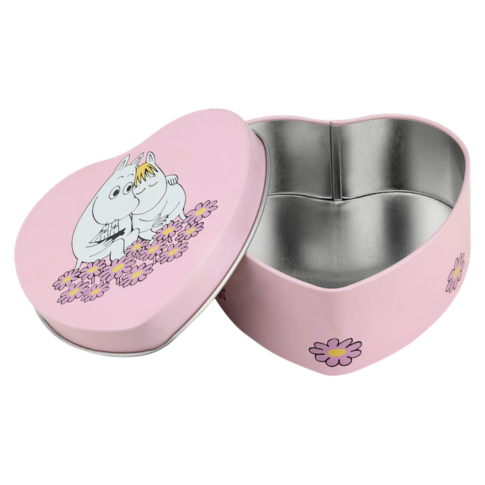 Muurla Moomin Pink heart-shaped Tin