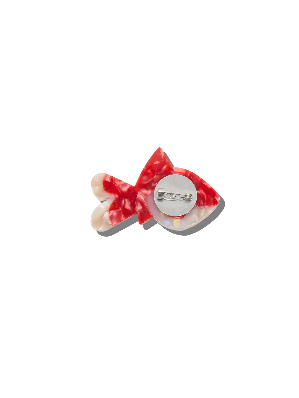 Back of the goldfish brooch with its pin