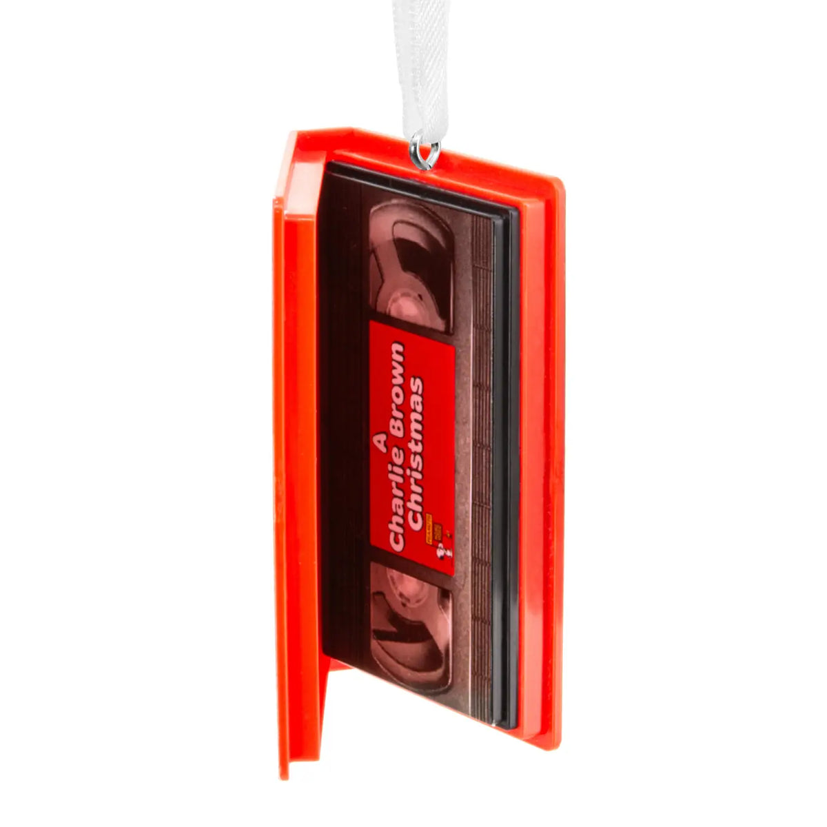 VHS decoration opened to show the tape inside