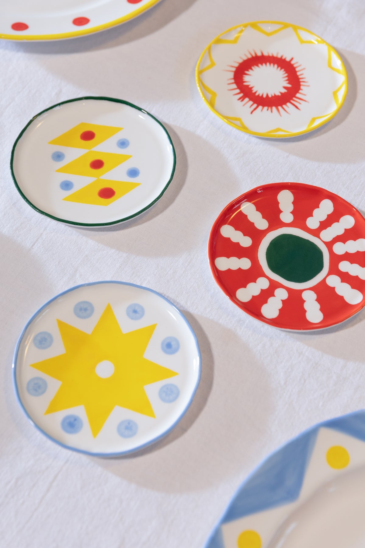 &K Festivo plates laid out on a table