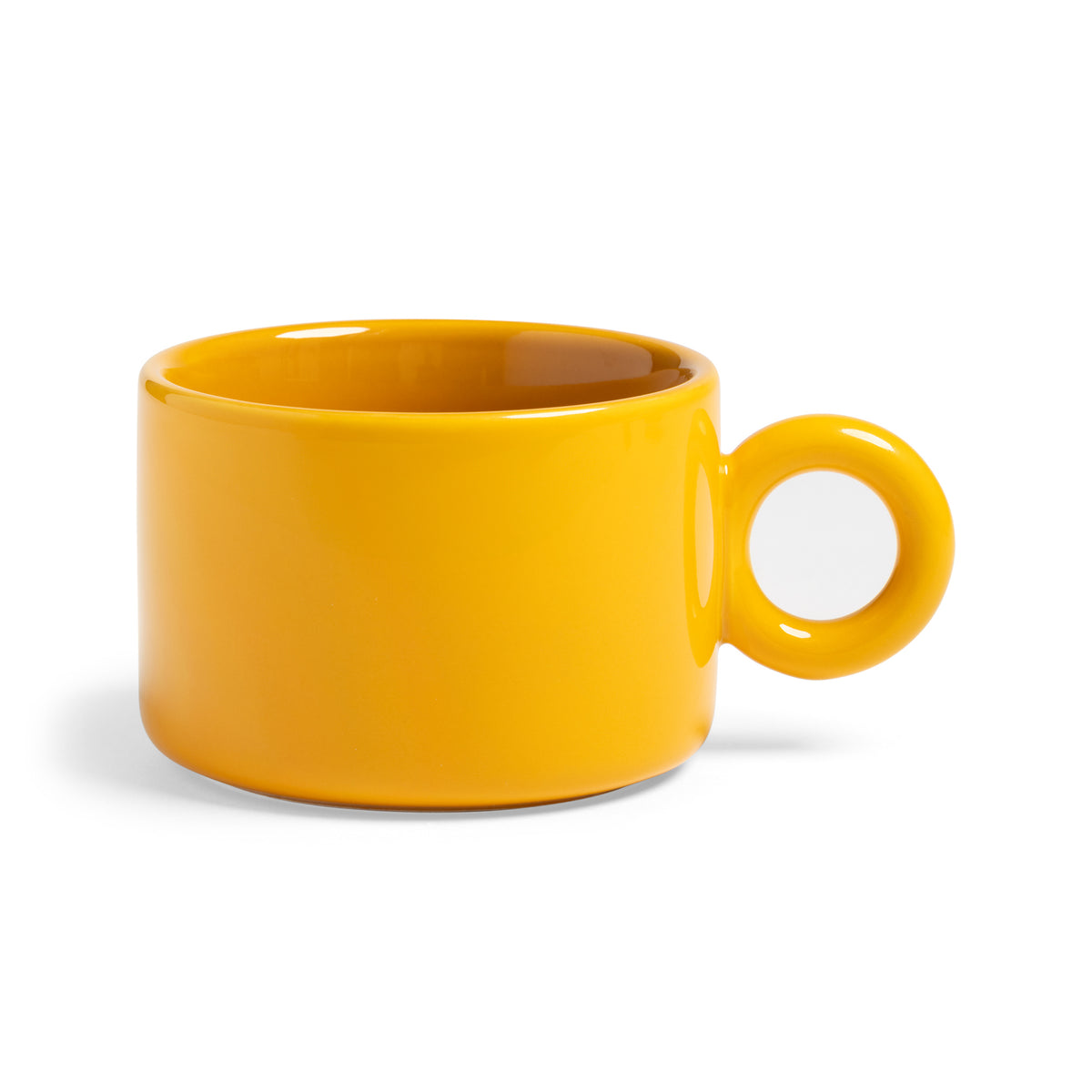 Ochre Chiquito mug from the side