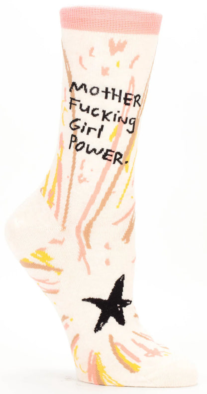 Side view of the girl power sock