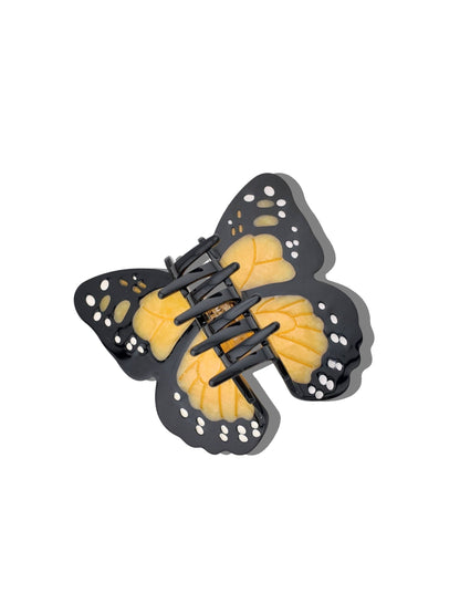 Back of the orange monarch butterfly claw clip