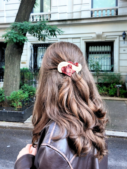 True Love heart clip in long wavy hair