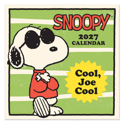 Snoopy 2027 square calendar with Joe Cool in sunglasses: Cool, Joe Cool