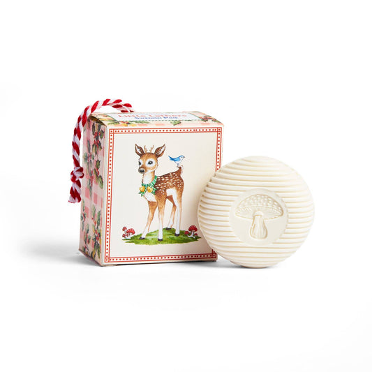 Little Lather pine soap in a deer gift box with a hanging string