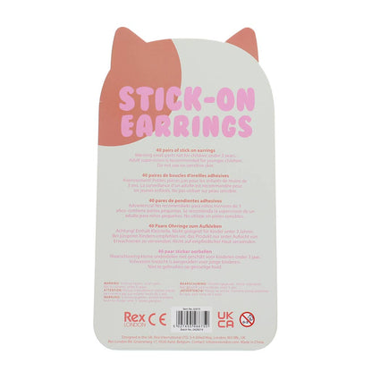 Back of the stick-on earrings pack
