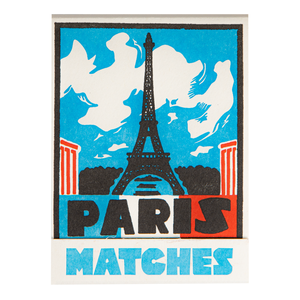 Match book cover: the Eiffel Tower: Paris matches