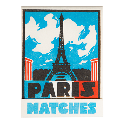Match book cover: the Eiffel Tower: Paris matches