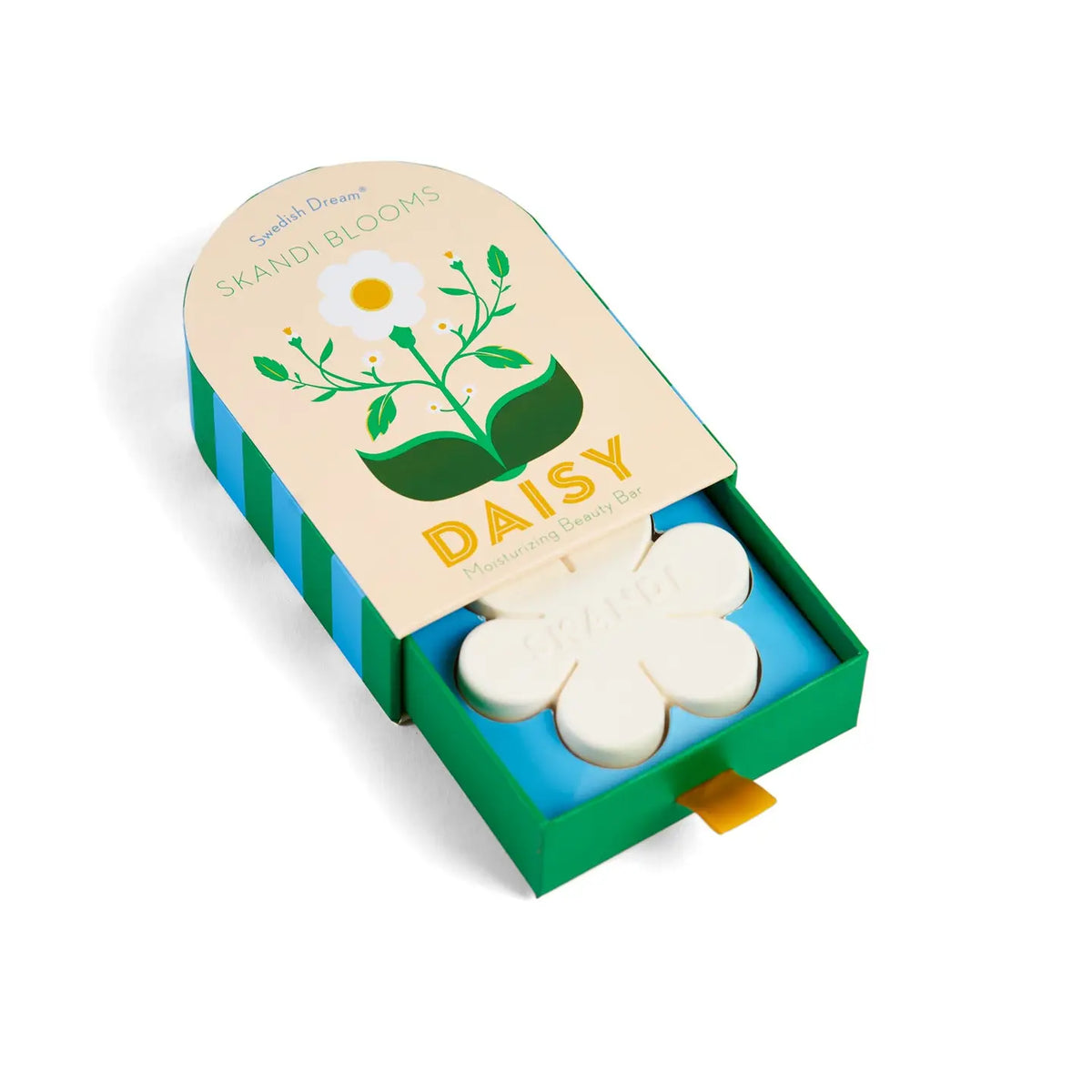 Daisy beauty bar in its open drawer box