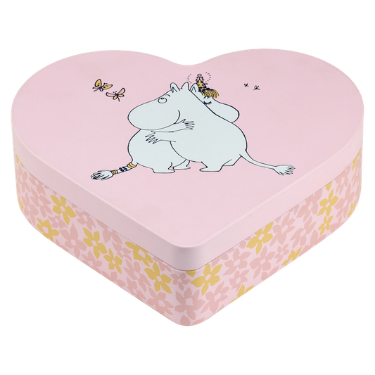 Muurla Moomin Hug Heart Shaped Tin Jar