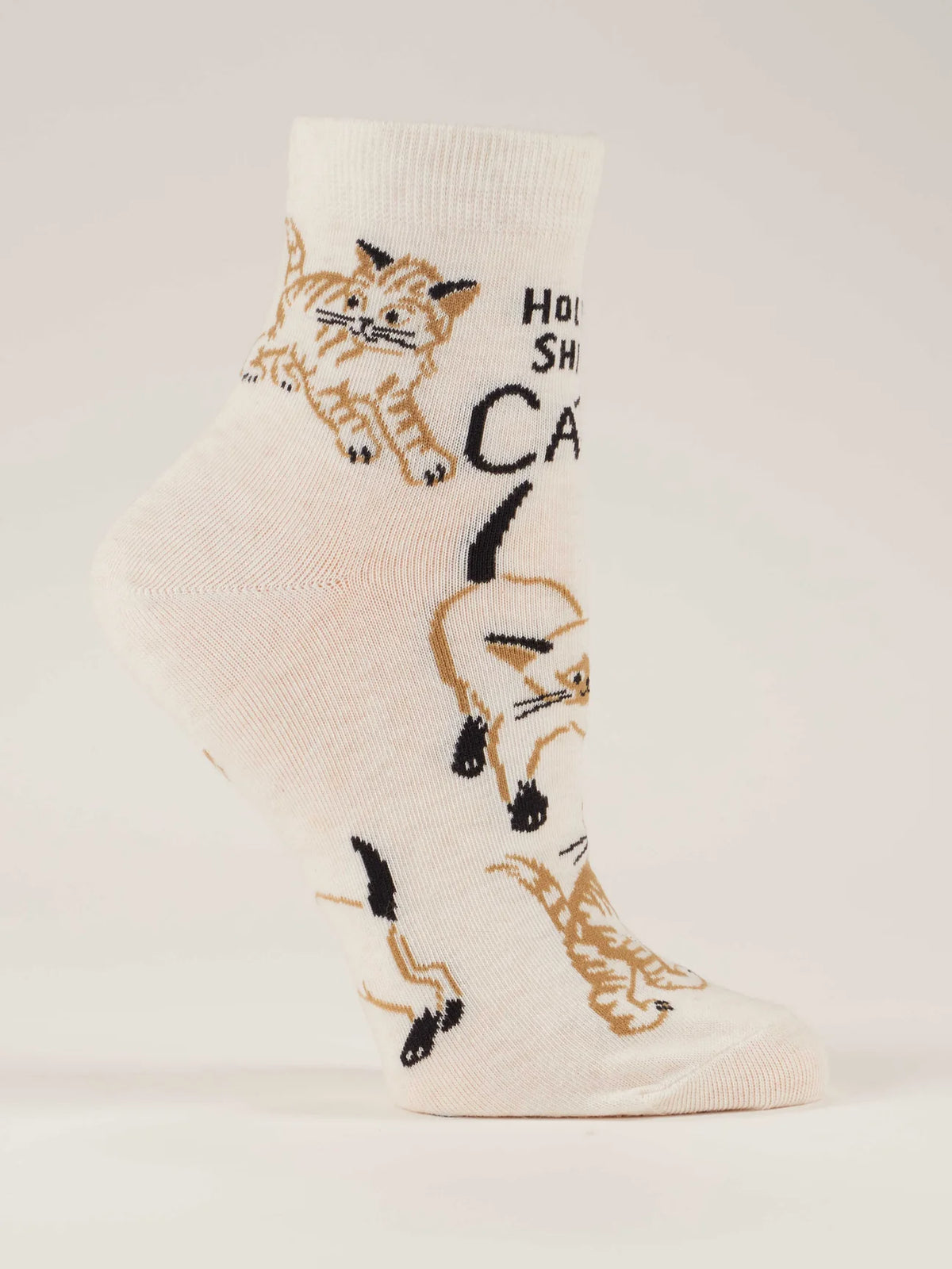 Side view of the Holy shit cats sock