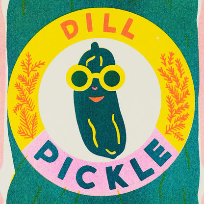 Close-up of the pickle in sunglasses