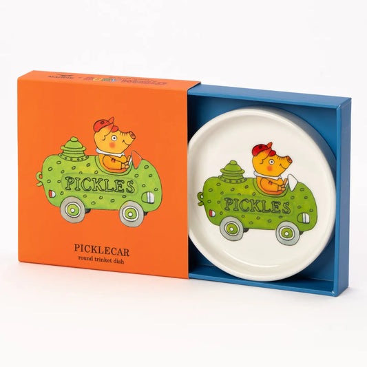 Richard Scarry Pickle Car Round Trinket Dish