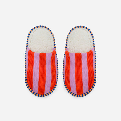 Verloop Super Stripe Slide Slippers Poppy Lilac S/M