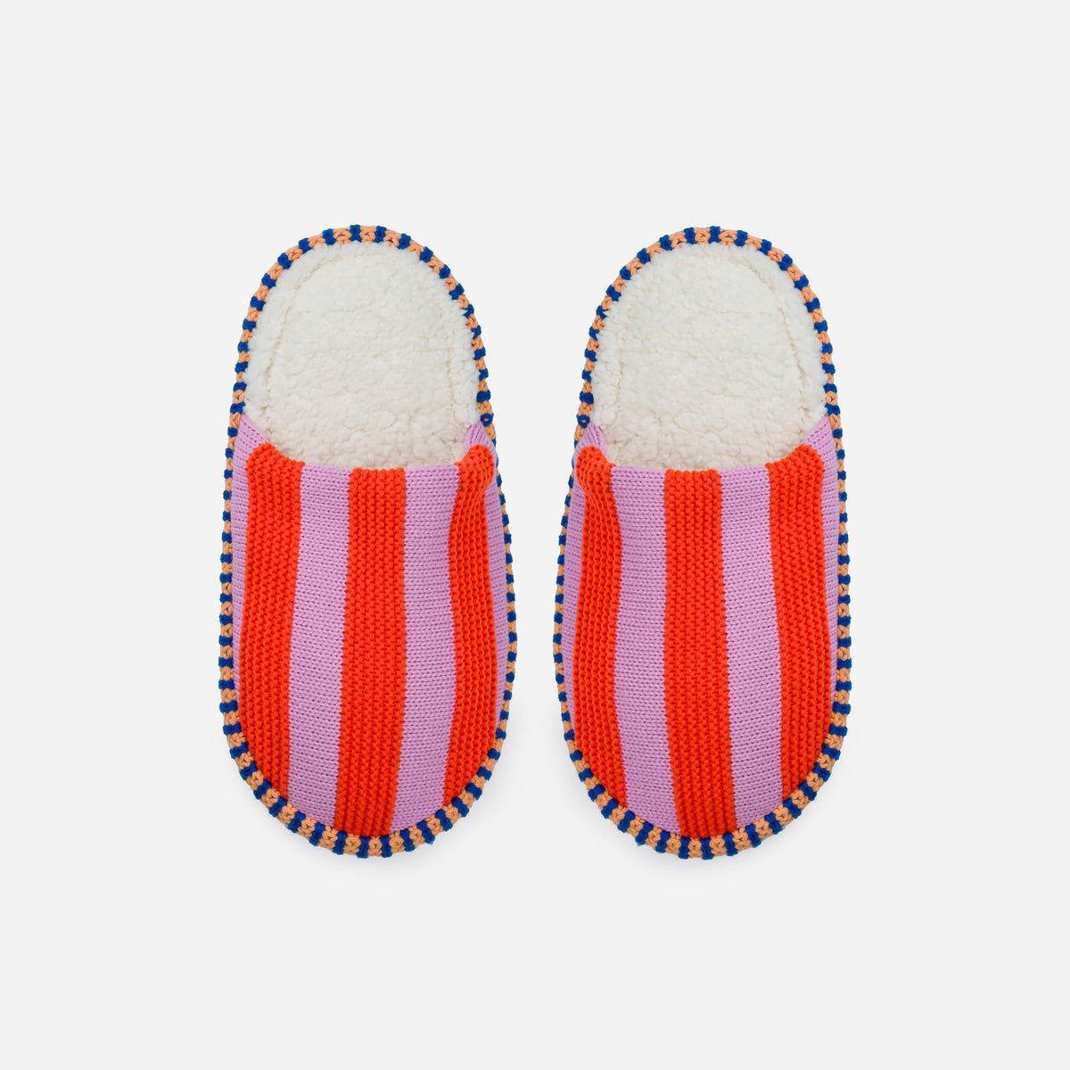 Verloop Super Stripe Slide Slippers Poppy Lilac L/XL