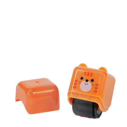 Kitten roller stamp with the cap off showing the roller