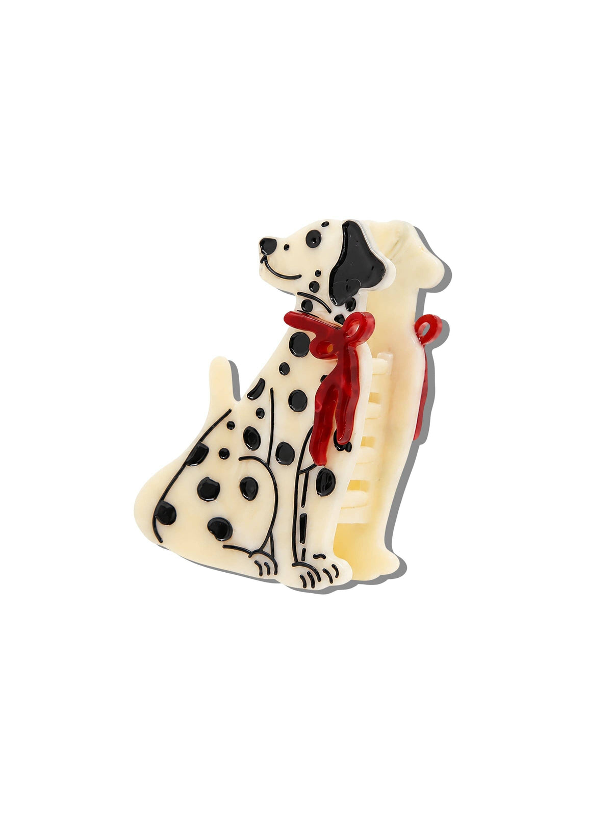 Dalmatian claw clip from the side