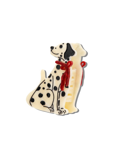 Dalmatian claw clip from the side
