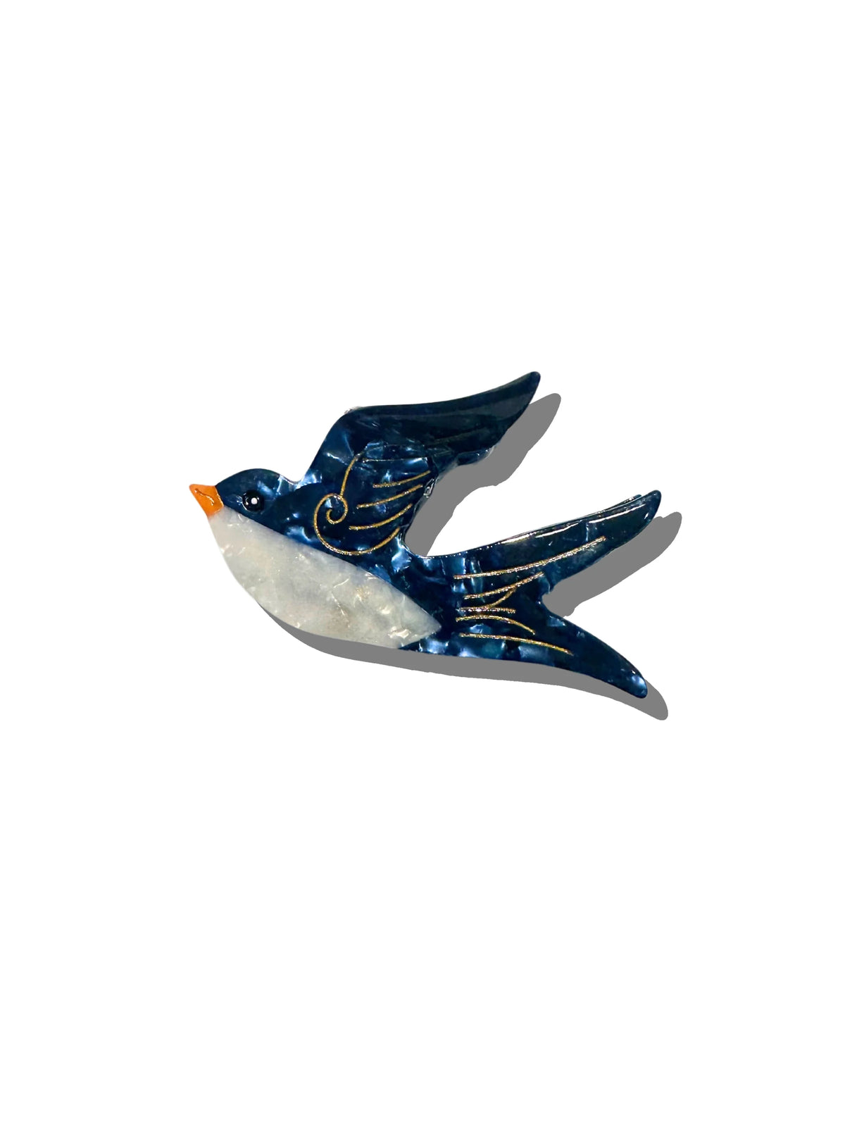 Navy blue swallow claw hair clip