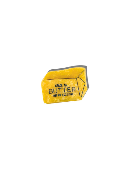 Yellow butter block claw hair clip