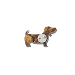 Back of the dachshund brooch with its pin