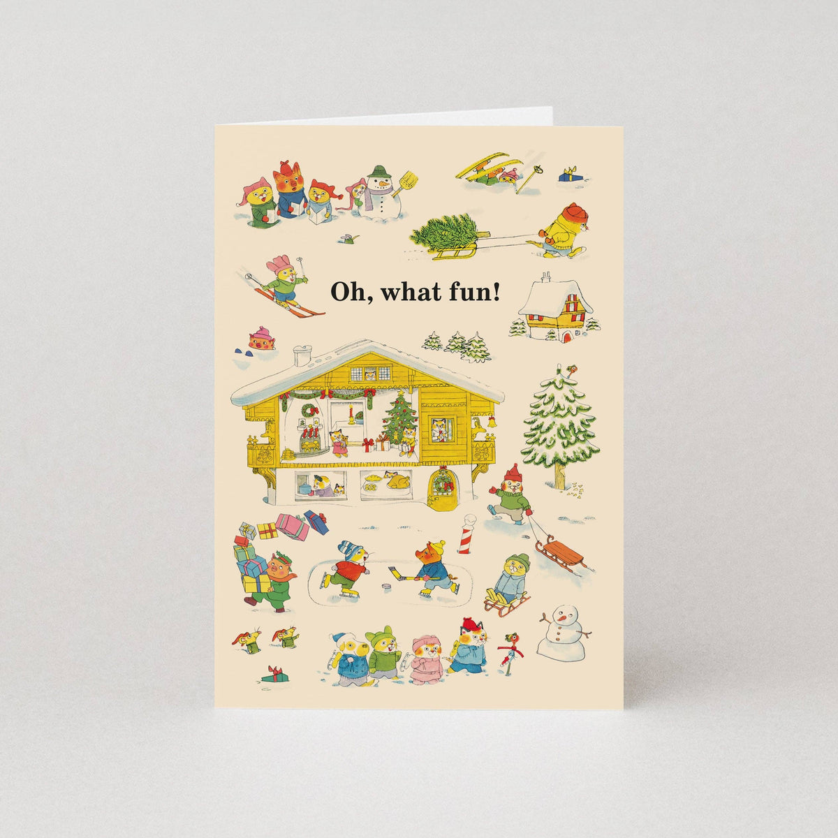 O What Fun - Christmas Card by Richard Scarry