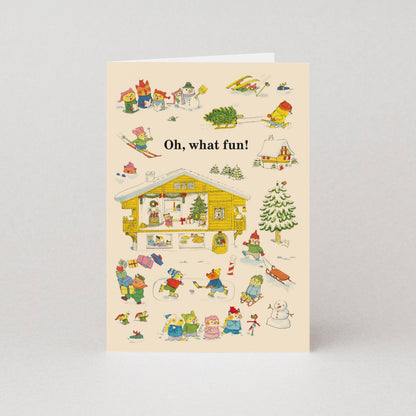 O What Fun - Christmas Card by Richard Scarry