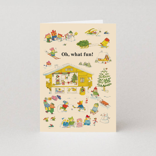 O What Fun - Christmas Card by Richard Scarry